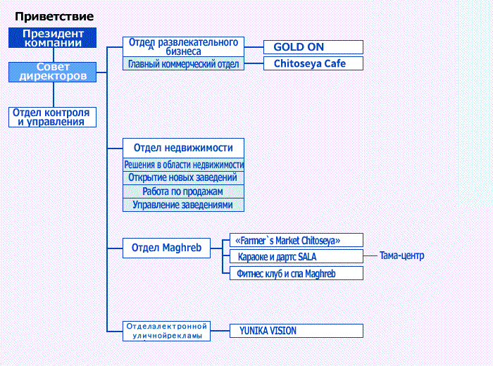 Схема организации компании